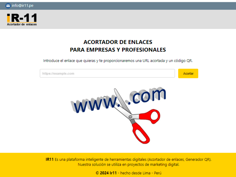 PROYECTO ACORTADOR DE ENLACES GRATUITO SIN PUBLICIDAD Y SIN REGISTRO