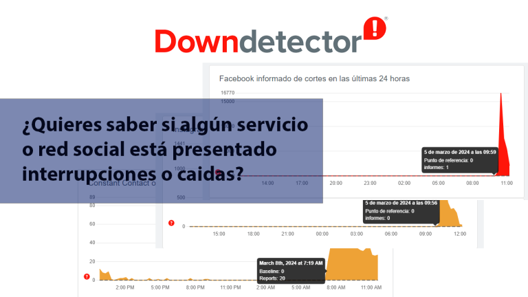 ¿Quieres saber si alguna red social está presentado interrupciones en sus servicios?