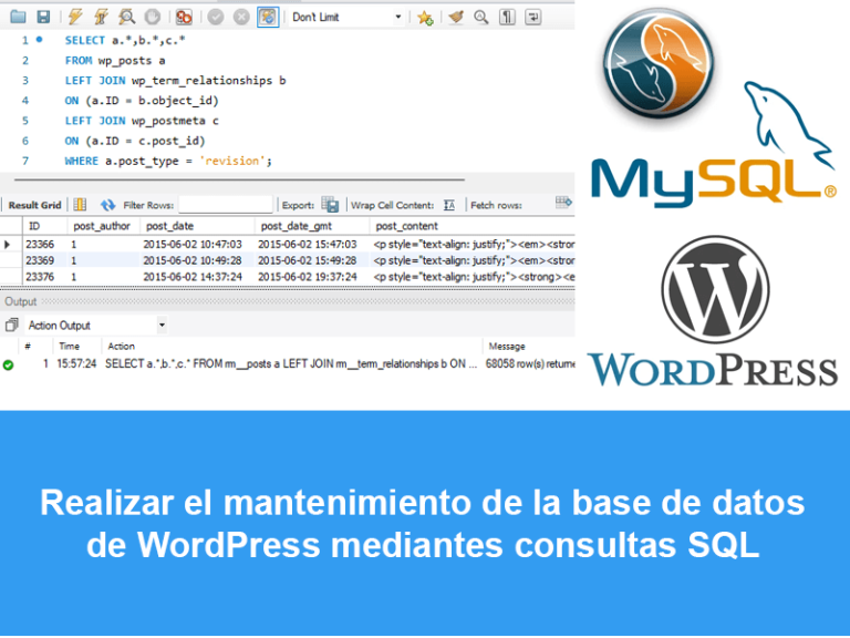 ¿Cómo limpiar la base de datos de WordPress?