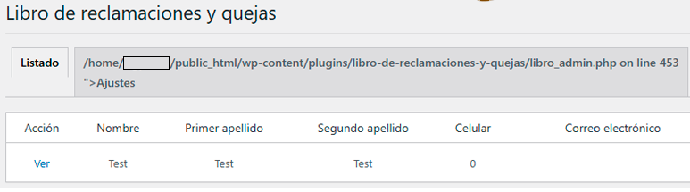 y te apareció el error: 
/public_html/wp-content/libro-de-reclamaciones-y-quejas/libro_admin.php on line 453