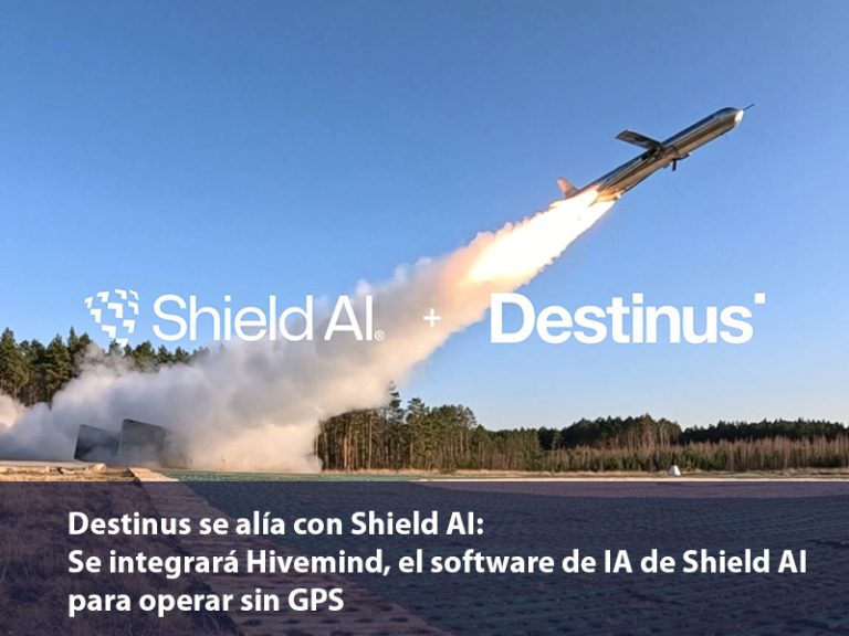 Lanzamiento de un sistema Destinus: la base para la integración de Hivemind de Shield AI para una defensa autónoma.